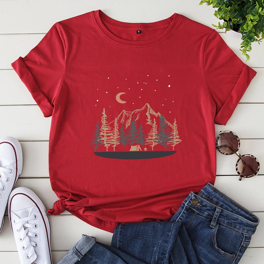 Oversized Women Tops 2024 Summer Woman Clothes Cotton T-shirt Female Short Sleeve Tees Women's Tshirt Graphic T Shirts