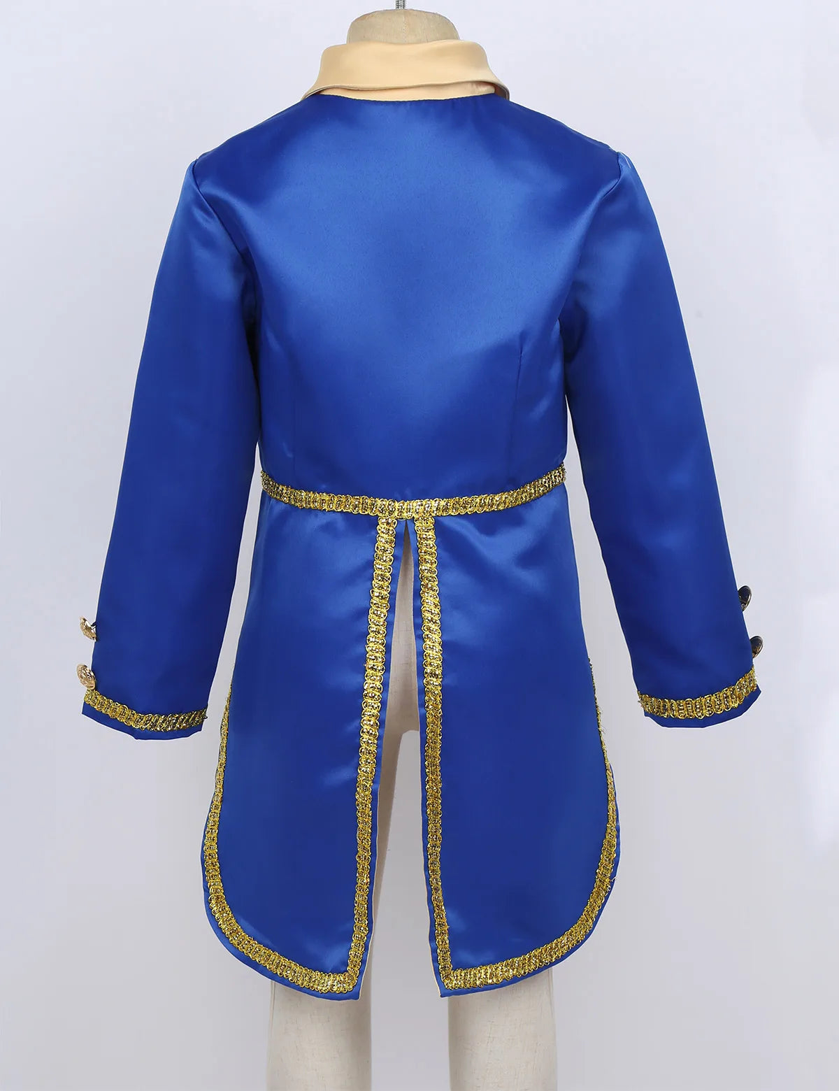 Kids Boy Prince Cosplay Costume Long Sleeve Turn-Down Collar Tuxedo Jacket Royal Court Prince Tailcoat Halloween Carnival Party