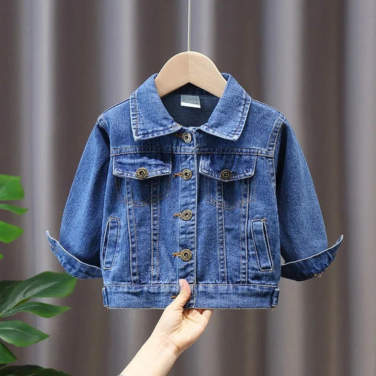 Children's Denim Jackets Trench Coat Embroidery Jackets Boy Baby Denim Coat Casual Outerwear Spring Autumn clothing