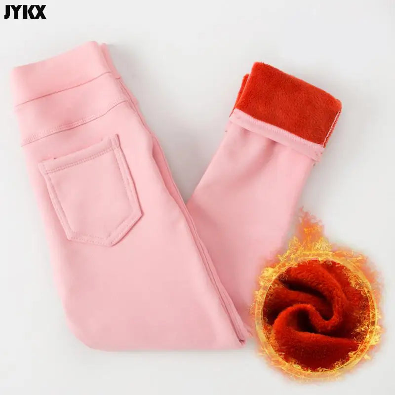 Winter Girls Leggings Plush Thick Wool Warm Clothes Girls Trousers Autumn Trousers Children's Leg Pants