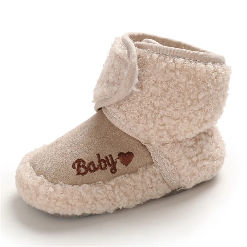 Newborn Winter Infant Shoes Baby Girl Boy Bow Knot Baby Boots Casual Sneakers Non-slip Soft Soled Walking Shoes Age for 0-18M