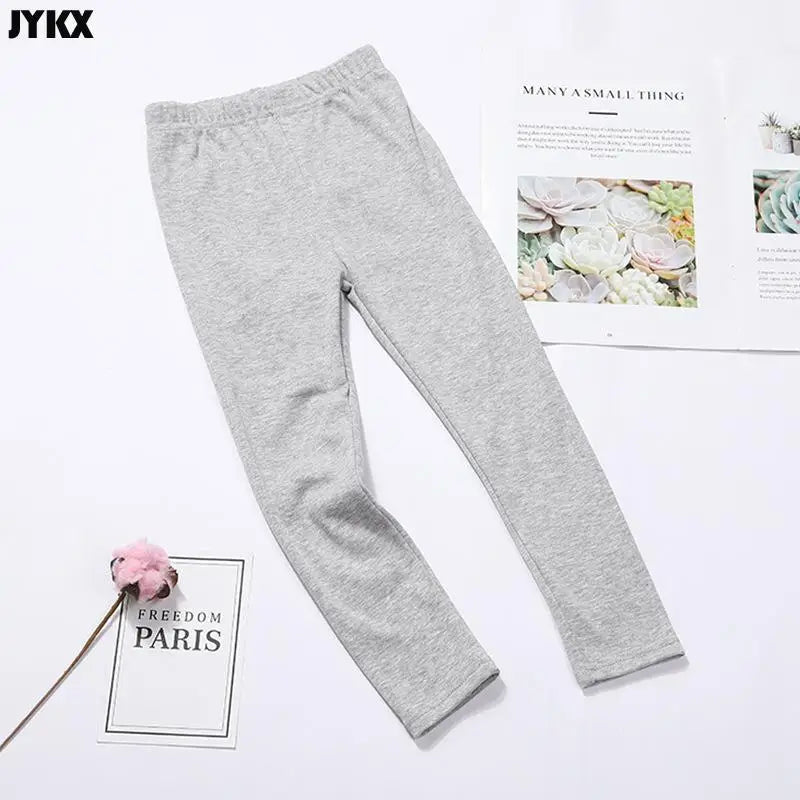 Kids Girl Pants Spring Autumn Candy Color Elastic Pencil Trousers Child Solid Leggings for 2-11Y Children Clothing