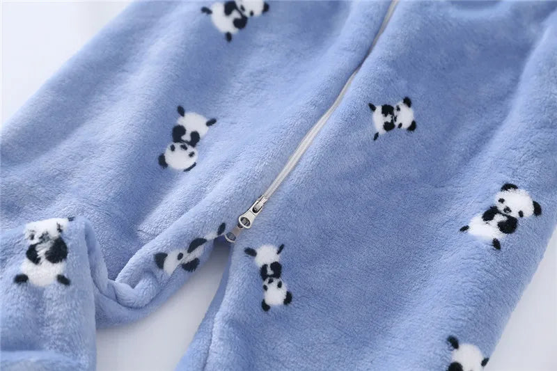 Baby Pajamas For Boys Girls Thick Warm Pajama Autumn Children Flannel Onesies Jumpsuits Winter Kids Cartoon Blanket Sleepwear