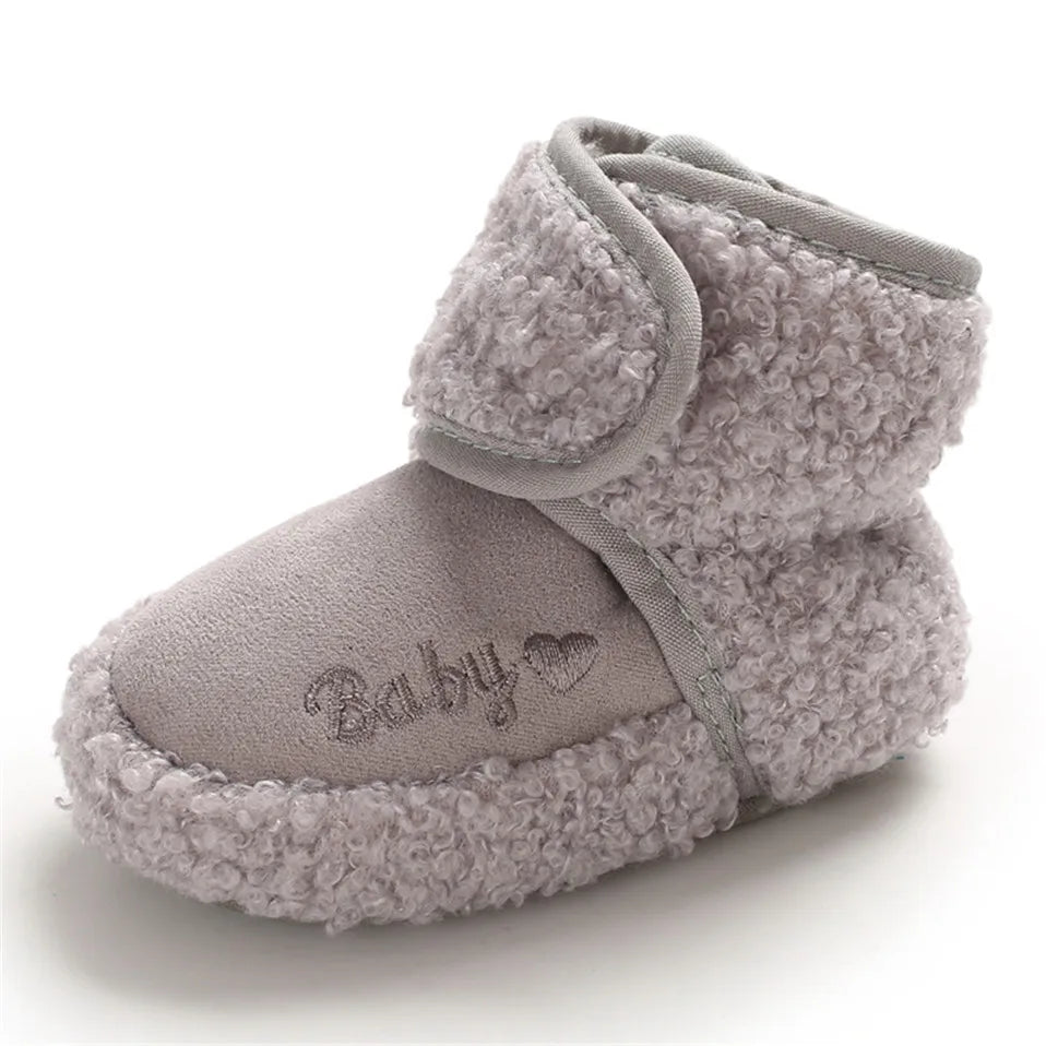 Newborn Winter Infant Shoes Baby Girl Boy Bow Knot Baby Boots Casual Sneakers Non-slip Soft Soled Walking Shoes Age for 0-18M