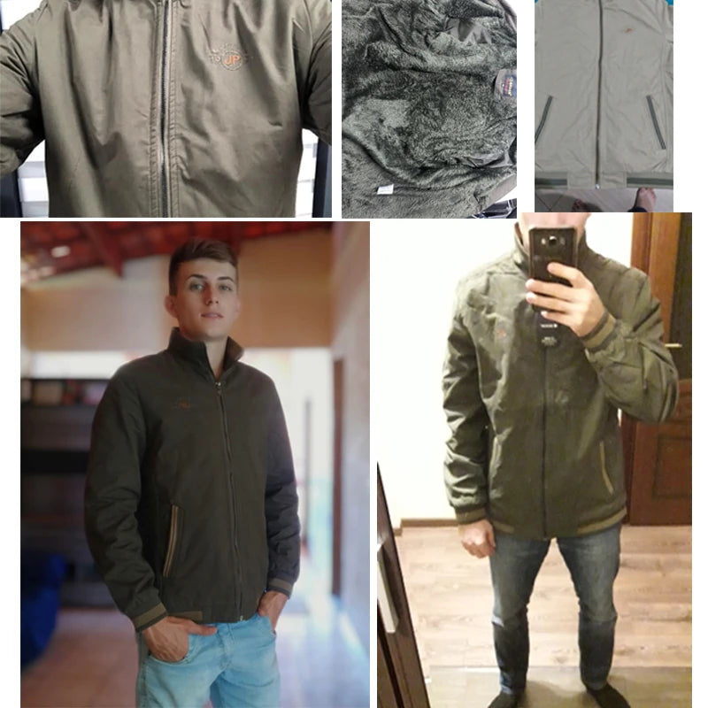 2025 Autumn Men Jackets 100% Cotton Chaqueta Casual Solid Fashion Vintage Warm Vestes Coats High Quality M-5XL Winter Jacket Men