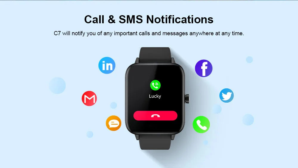 Cubot C7 IP68 Waterproof SmartWatch Heart Rate Monitor Fitness For Android IOS Sport Smart Watch for Men Women For Xiami Iphone