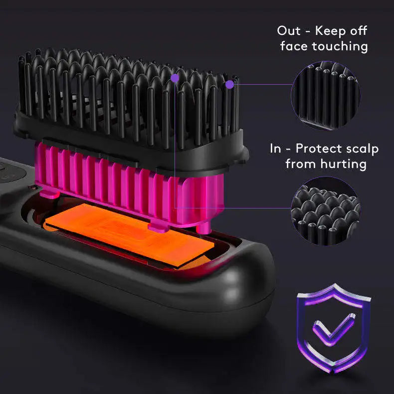 Us Warehouse Products Electrical Hair Straightener Comb Free Shipping Cordless Hair Straightening Brush