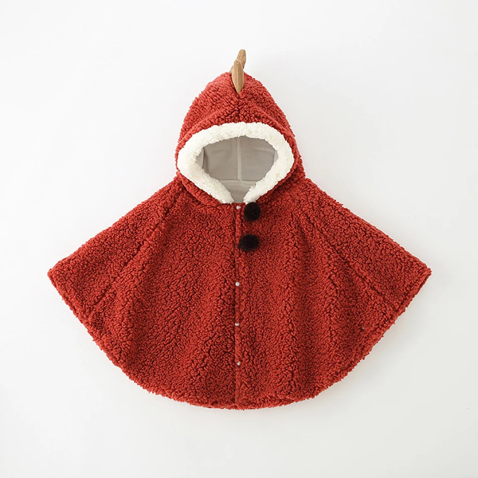 Ropa de abrigo cálida para bebés, otoño e invierno, capa de Cachemira de cordero para recién nacidos, ropa para niños pequeños, manto polar de 0 a 3 años