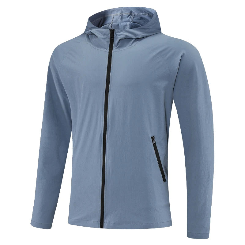 Men Jackets Sport Casual Zipper Hoody 2021 New Running Outdoor Jogger Coats Pockets Solid Color Gym Sweatshirts Training Hoodies