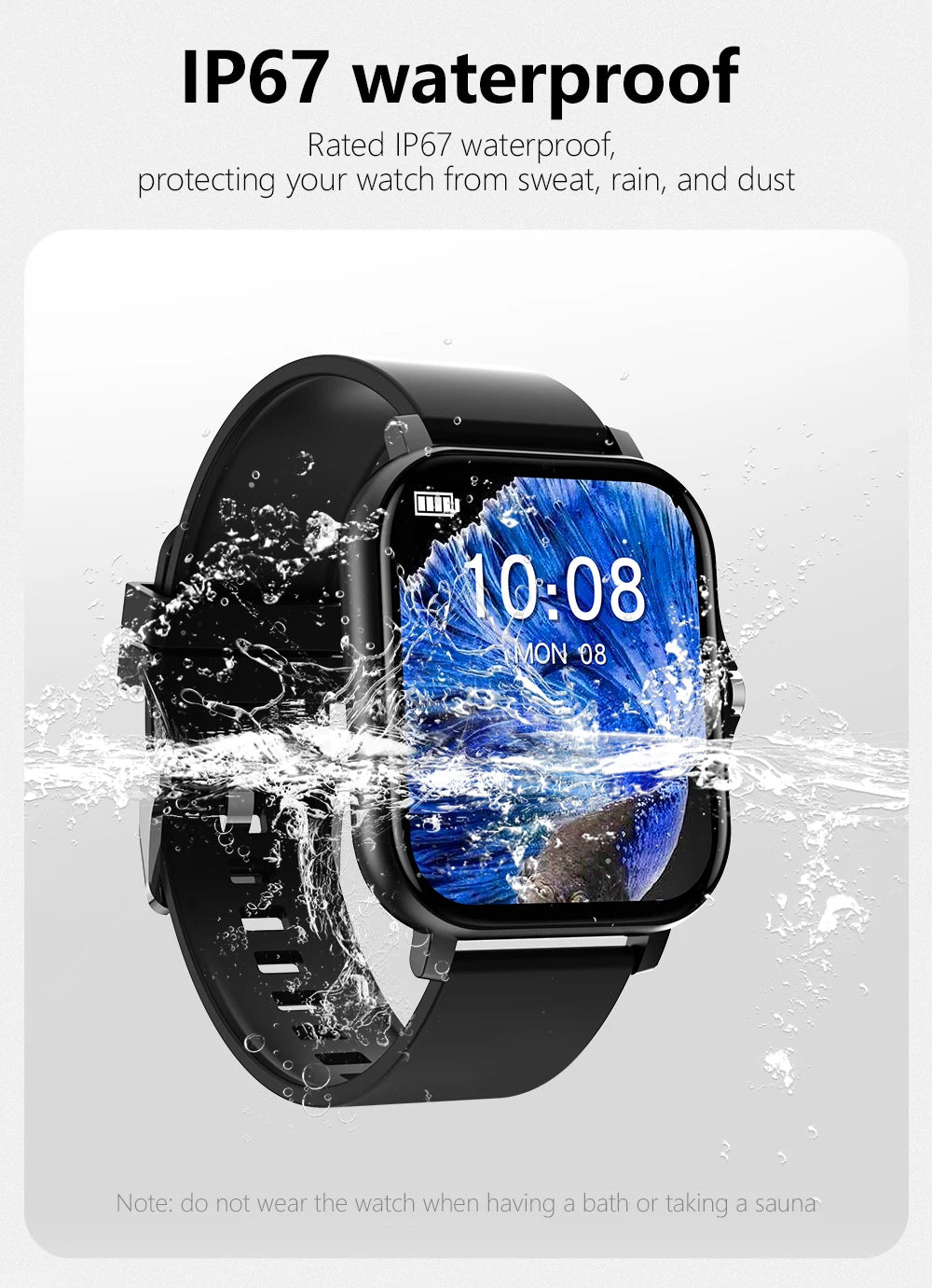 Sport Smart Watch Fitness Clock Health Monitor Waterproof Smartwatch Bluetooth Call Watches for Men Women IOS Xiaomi Huawei 2023