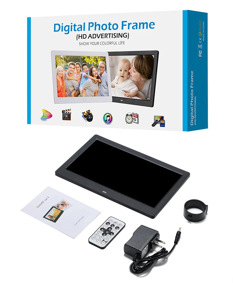 Factory Supply 10.1 Inch Digital Photo Frame Smart Video Picture Album with Audio MP3 Video AVI Format Wi-Fi Function Frameo