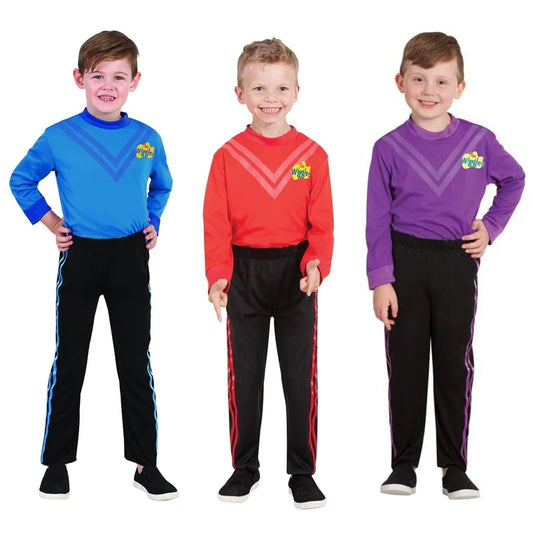 Dress up Wiggles Boys Dance outfit  costume Ballet Suit 2pcs 1set suitable 3-9years Simon costume