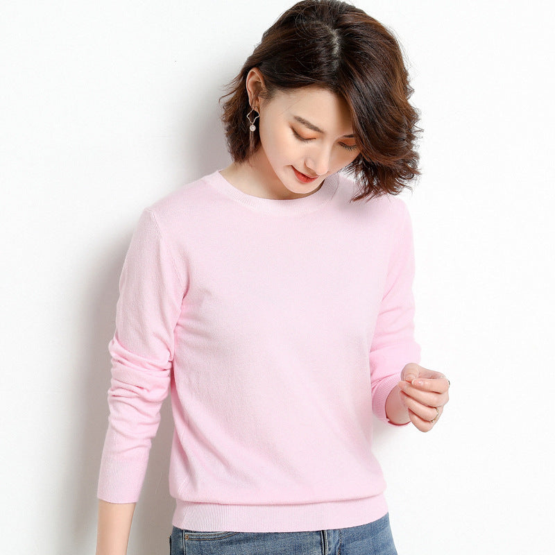 Women Sweater O-neck Autumn Winter Basic Pullover Warm Casual Pulls Jumpers Korean Fashion Spring Knitwear Bottoming Shirt 2025