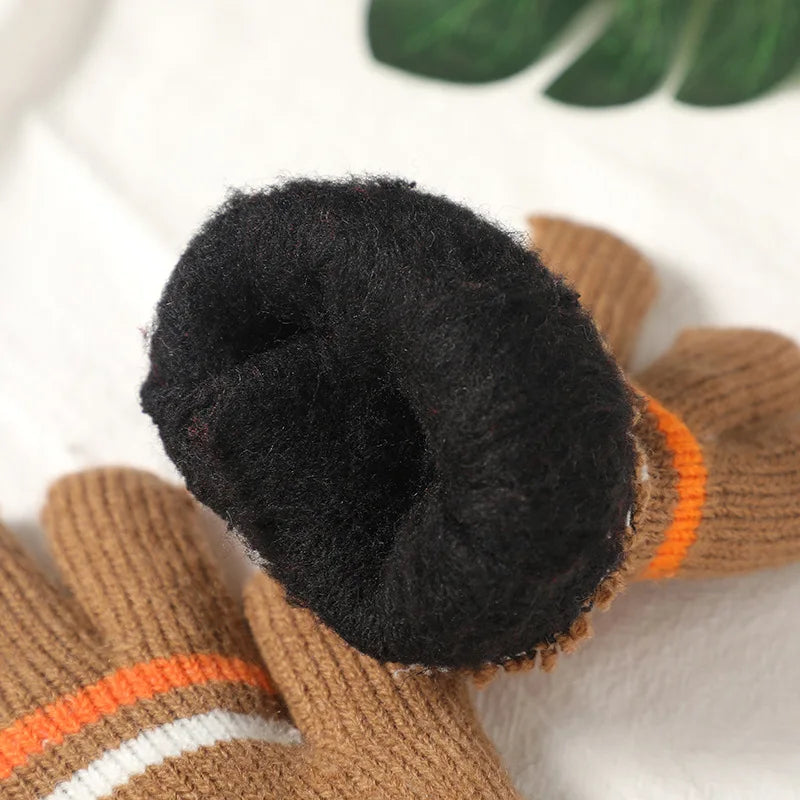 Kids Gloves Winter Full Finger Gloves Knitted Soft Children Mittens 3-8Y Boys Girls Gloves Thick Keep Warm Autumn Glove