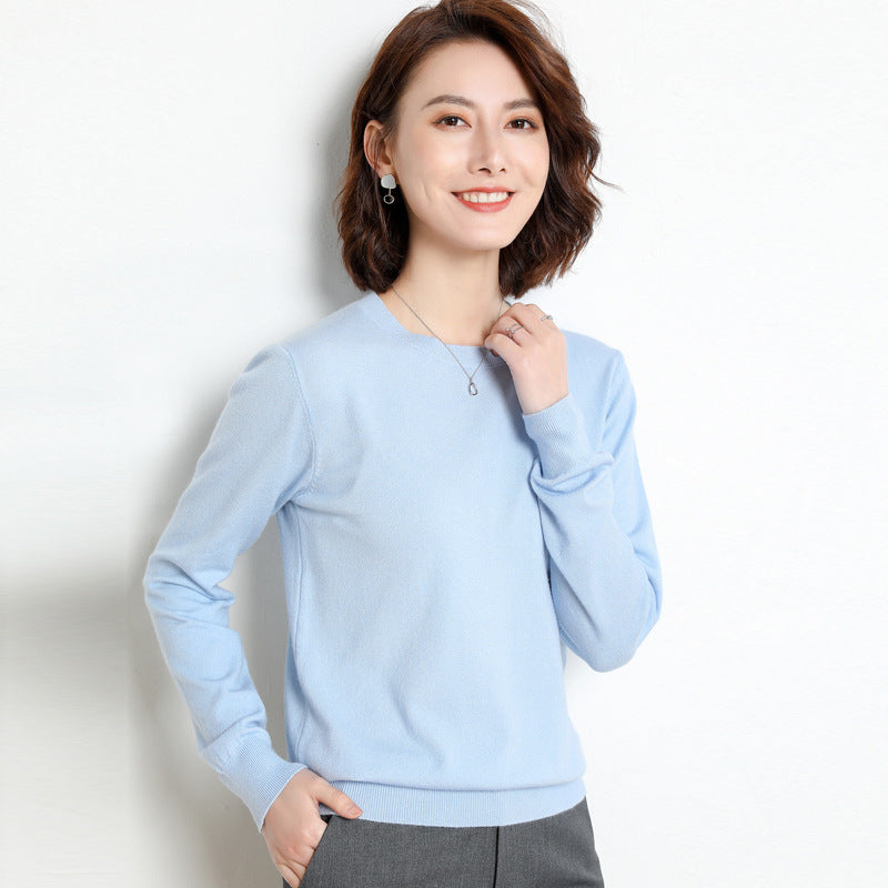 Women Sweater O-neck Autumn Winter Basic Pullover Warm Casual Pulls Jumpers Korean Fashion Spring Knitwear Bottoming Shirt 2025