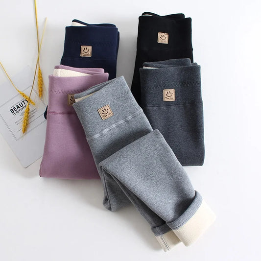 Children Winter Pants for Girls Leggings Thick Berber Fleece High Waist Warm Skinny Pencil Pants Kids Clothes Trousers 3 to 12y