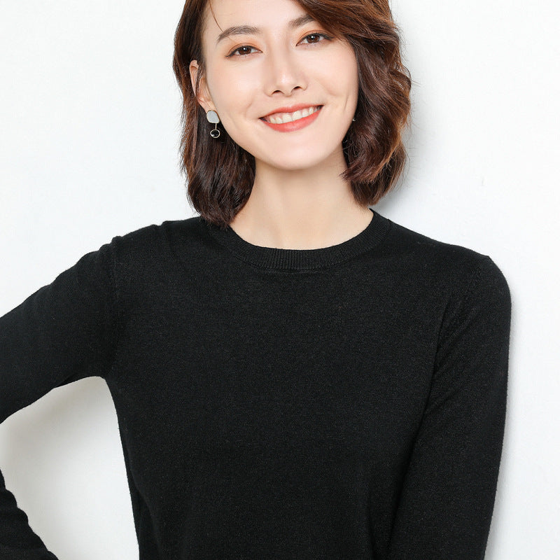 Women Sweater O-neck Autumn Winter Basic Pullover Warm Casual Pulls Jumpers Korean Fashion Spring Knitwear Bottoming Shirt 2025