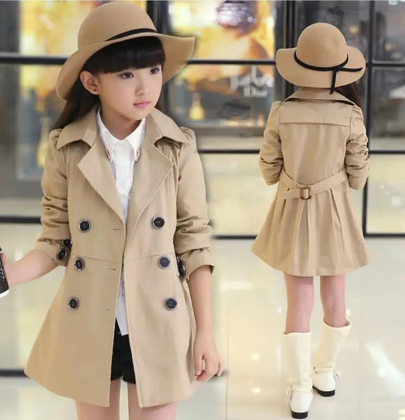 New Spring Autumn Jacket For Girls Coat Teenage Children Outerwear Girls Clothes Windbreaker 4 6 8 10 12 14 Year