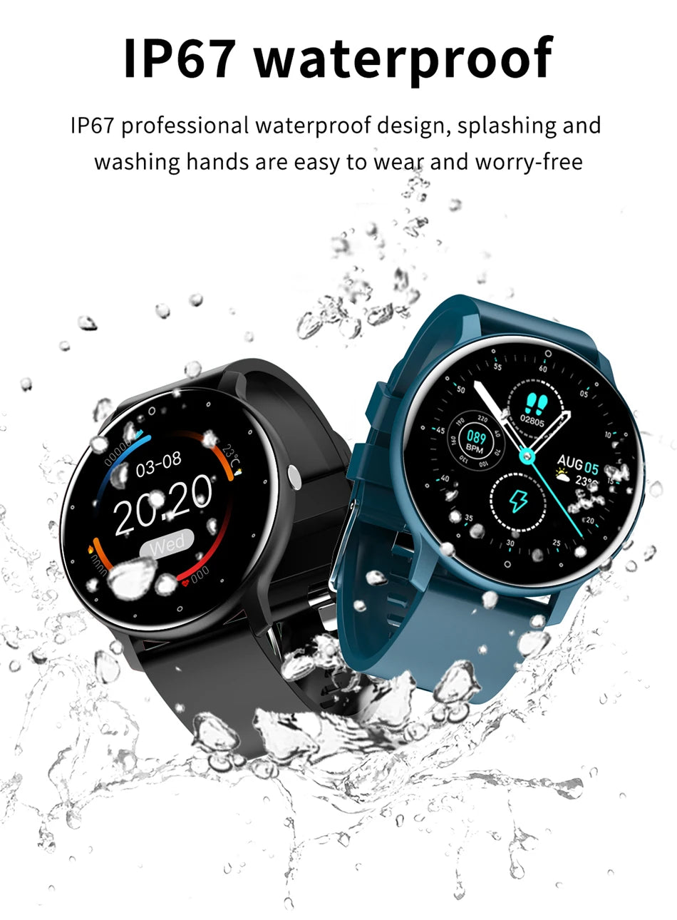 Men Smart Watch Full Touch Screen Digital Fitness Tracker IP68 Waterproof Sports Smartwatch for Women Phones 2023