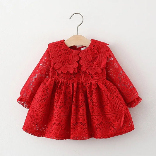 Spring newborn baby girl clothes mesh stitching dress for toddler baby girl clothing 1 year birthday princess tutu dresses dress