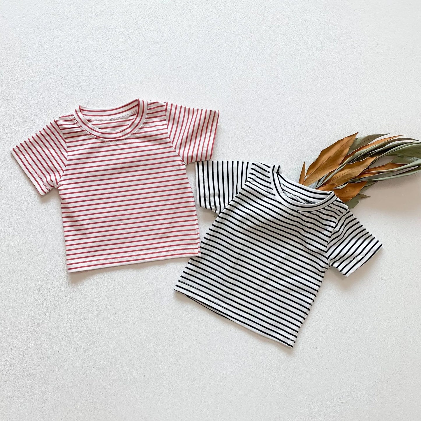 Wholesale 2025 Summer 0-3 Years Old Kids Striped T-shirt Denim Suspender Pants Baby Girls Set LongSleeve Baby Romper