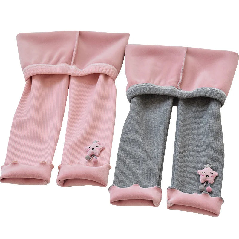 Leggings cálidos para niñas, pantalones de invierno para niños, pantalones largos, ropa gruesa de otoño e invierno para niños, pantalones para niñas, mallas de 2 a 10 años