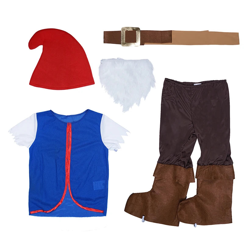 Snailify Toddler Gnome Costume For Boy Christmas Elf Costume Fairy Tale Seven Dwarfs Cosplay For Halloween Carnival Purim Party