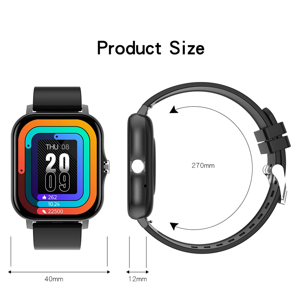 2024 Smart Watch For Men Women Gift 1.69' Full Touch Screen Sports Fitness Watches Bluetooth Calls Digital Smartwatch Wristwatch