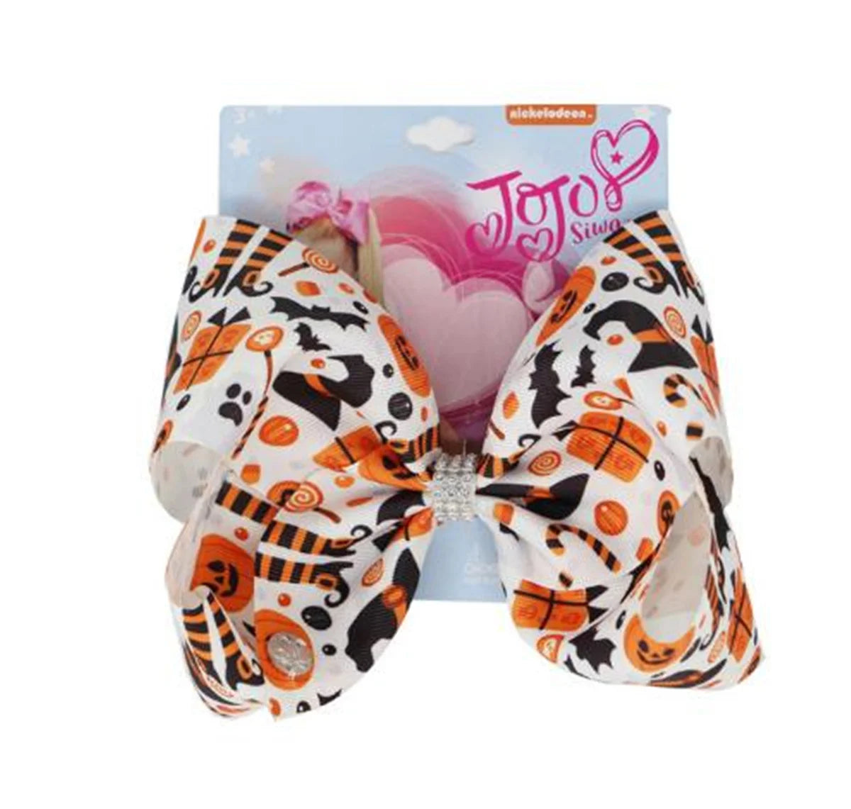 Caliente 2020 Halloween pinzas para el pelo con lazo 8 pulgadas lazo grande pinza de cocodrilo estampado cinta de grogrén accesorios para niñas bebé Toddle