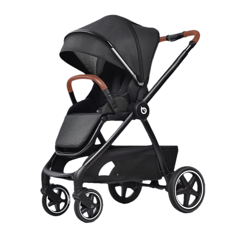 bask baby stroller, bidirectional high view, suitable for sitting and lying down, lightweight, folding, shock-absorbing