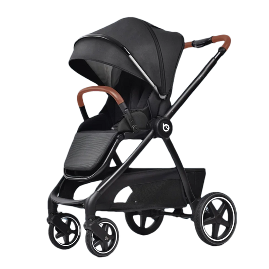 bask baby stroller, bidirectional high view, suitable for sitting and lying down, lightweight, folding, shock-absorbing
