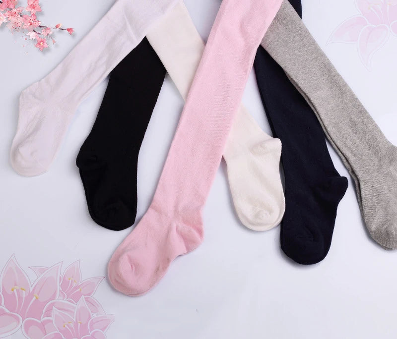 Baby Girl Casual Solid Leggings Infant Toddlers Kids Children Soft Cotton Tights High Waist Stretchy Pantyhose New