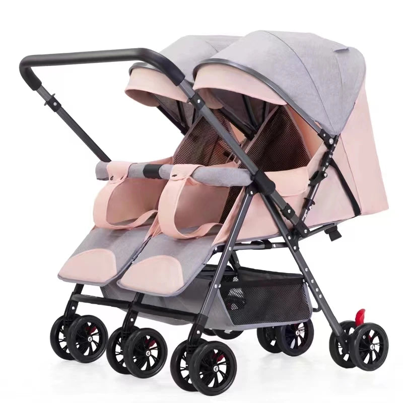 Hot Sale Twin Be-Directional Foldable Prams and Double Stroller Baby 2 Kids