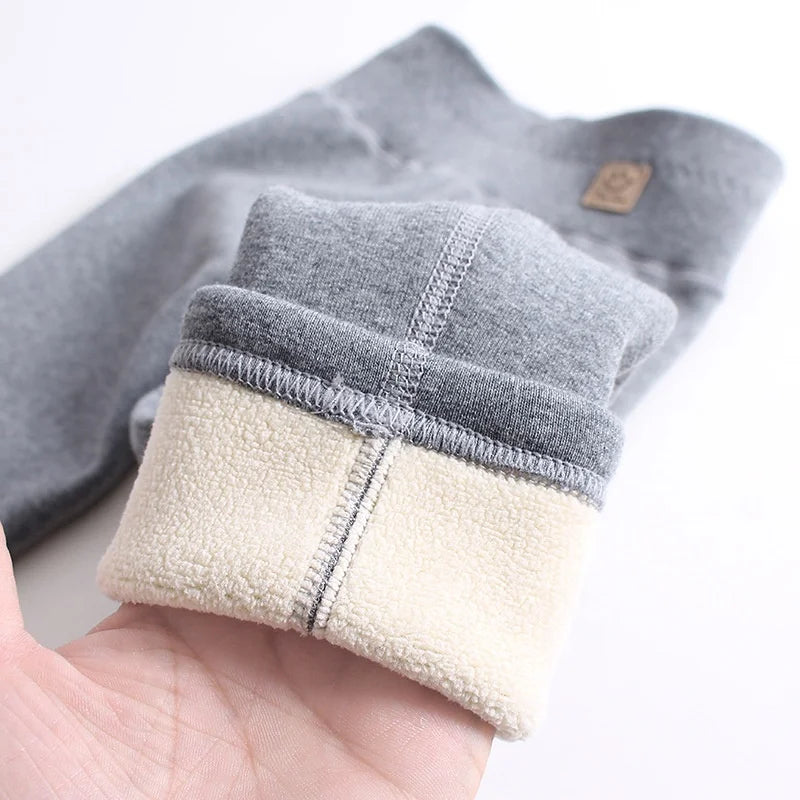 Children Winter Pants for Girls Leggings Thick Berber Fleece High Waist Warm Skinny Pencil Pants Kids Clothes Trousers 3 to 12y