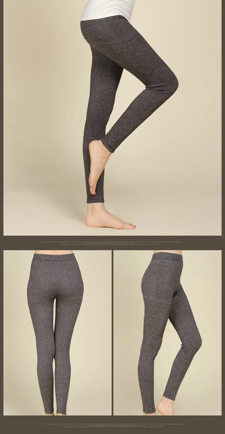 High-quality high-waist cashmere plus size women winter leggings medium-thick solid color thermal sexy leggings women