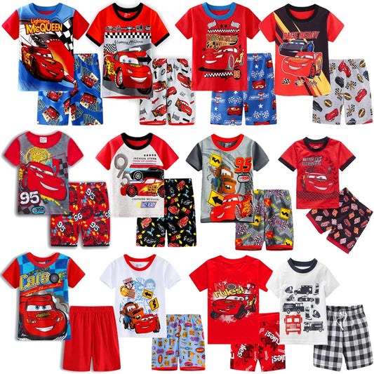 Kids pyjamas children sleepwear baby set boys girls cars pijamas cotton nightwear clothes kids clothing pajamas sets