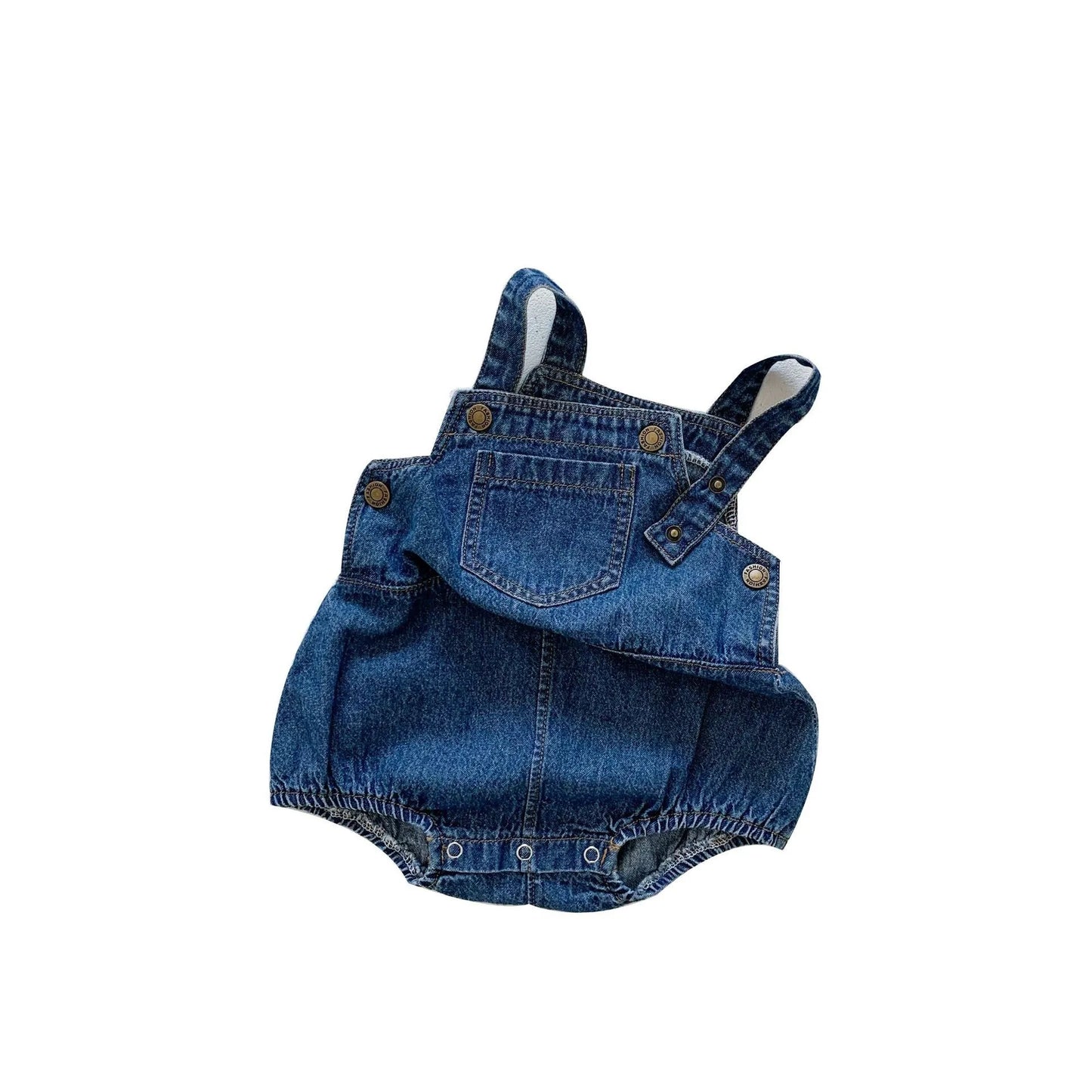 Wholesale 2025 Summer 0-3 Years Old Kids Striped T-shirt Denim Suspender Pants Baby Girls Set LongSleeve Baby Romper