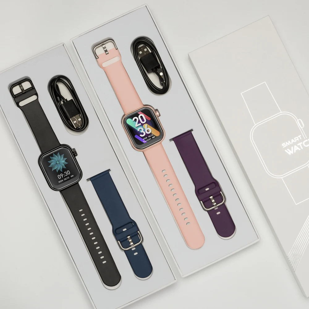 Cubot C5 Smart Watch 1.7"Heart Rate Monitor 10 Sport Modes 5ATM Waterproof Call Message Notification Women Men Sports Smartwatch