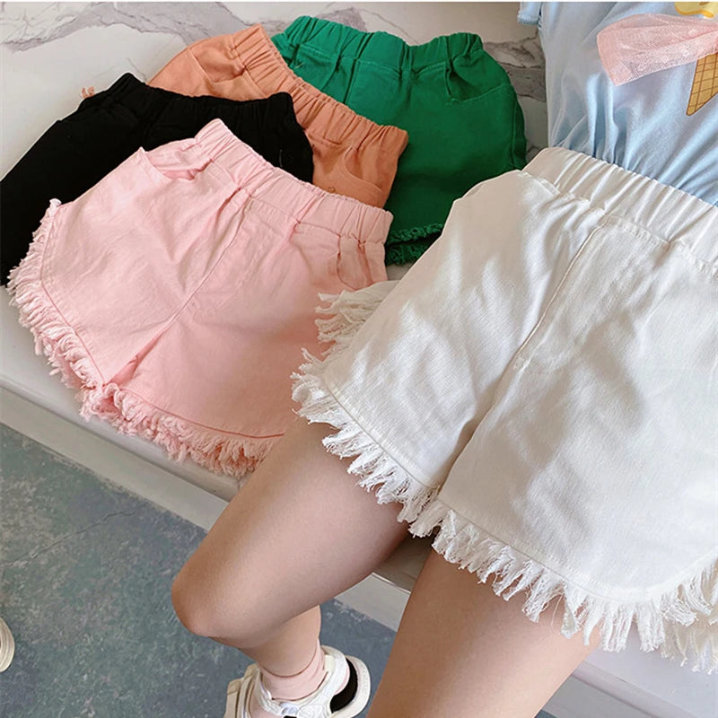 IENENS, ropa vaquera de verano para niñas y niños, pantalones cortos, pantalones vaqueros, ropa para niños y niñas, pantalón corto informal, pantalones infantiles