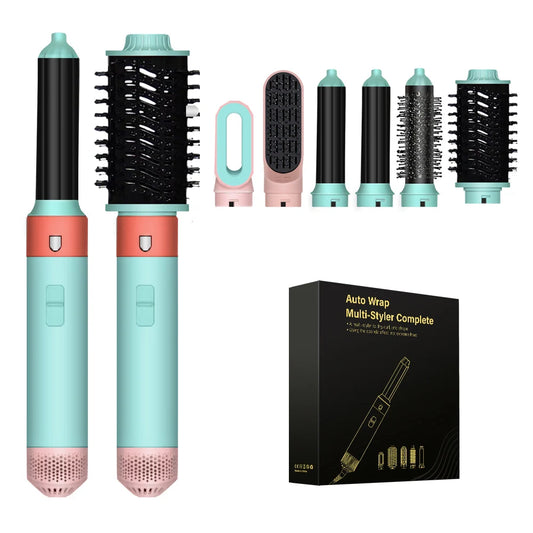 Multi Functional Professional 6 in 1 Hair Styling Tools Curling Styling Wand Hot Comb Hair Curler Straightener Brush Hair Dryer