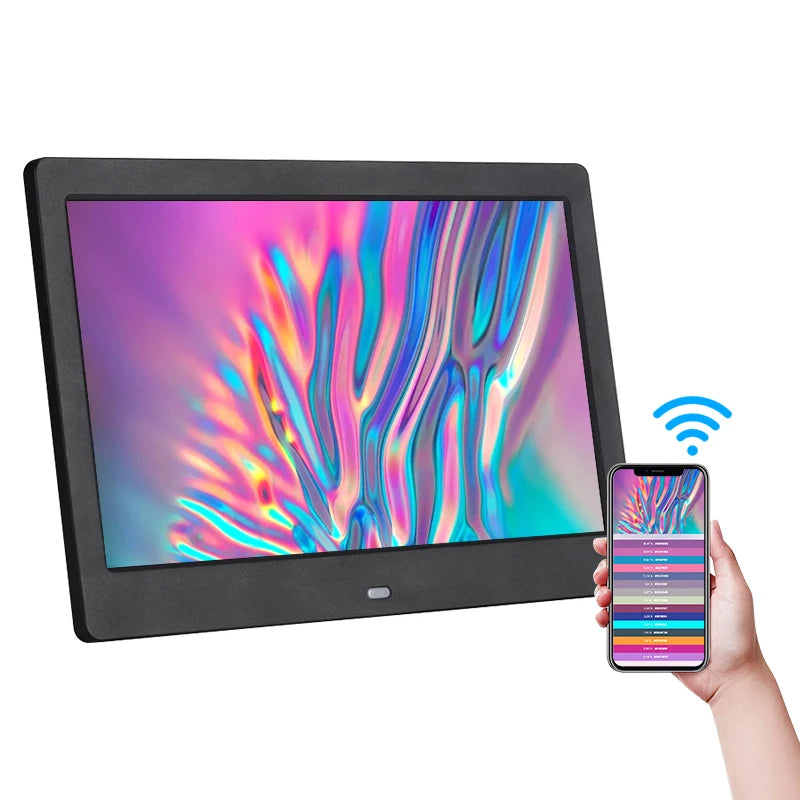 Factory Supply 10.1 Inch Digital Photo Frame Smart Video Picture Album with Audio MP3 Video AVI Format Wi-Fi Function Frameo
