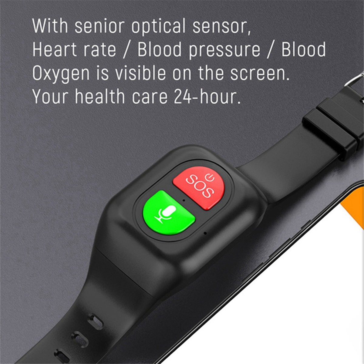 Elderly Smart Watch 4G SOS Anti-Wandering Tracker Sports Bracelet Heart Rate Blood Monitor Emergency Alarm GPS Tracking
