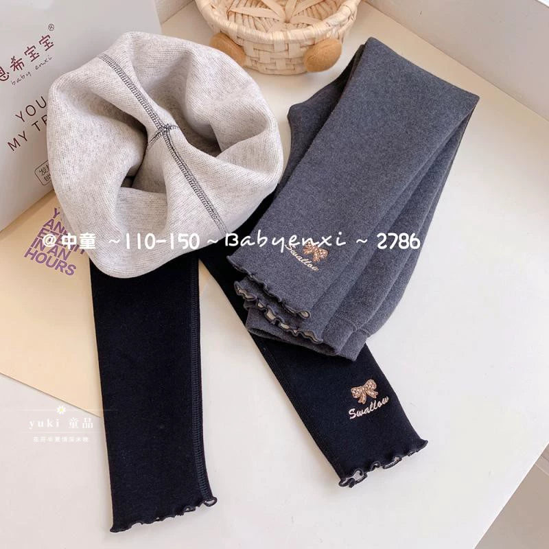 Enxi Baby Medium and Large Cashmere Bone-Free Stitching One-Piece Trousers