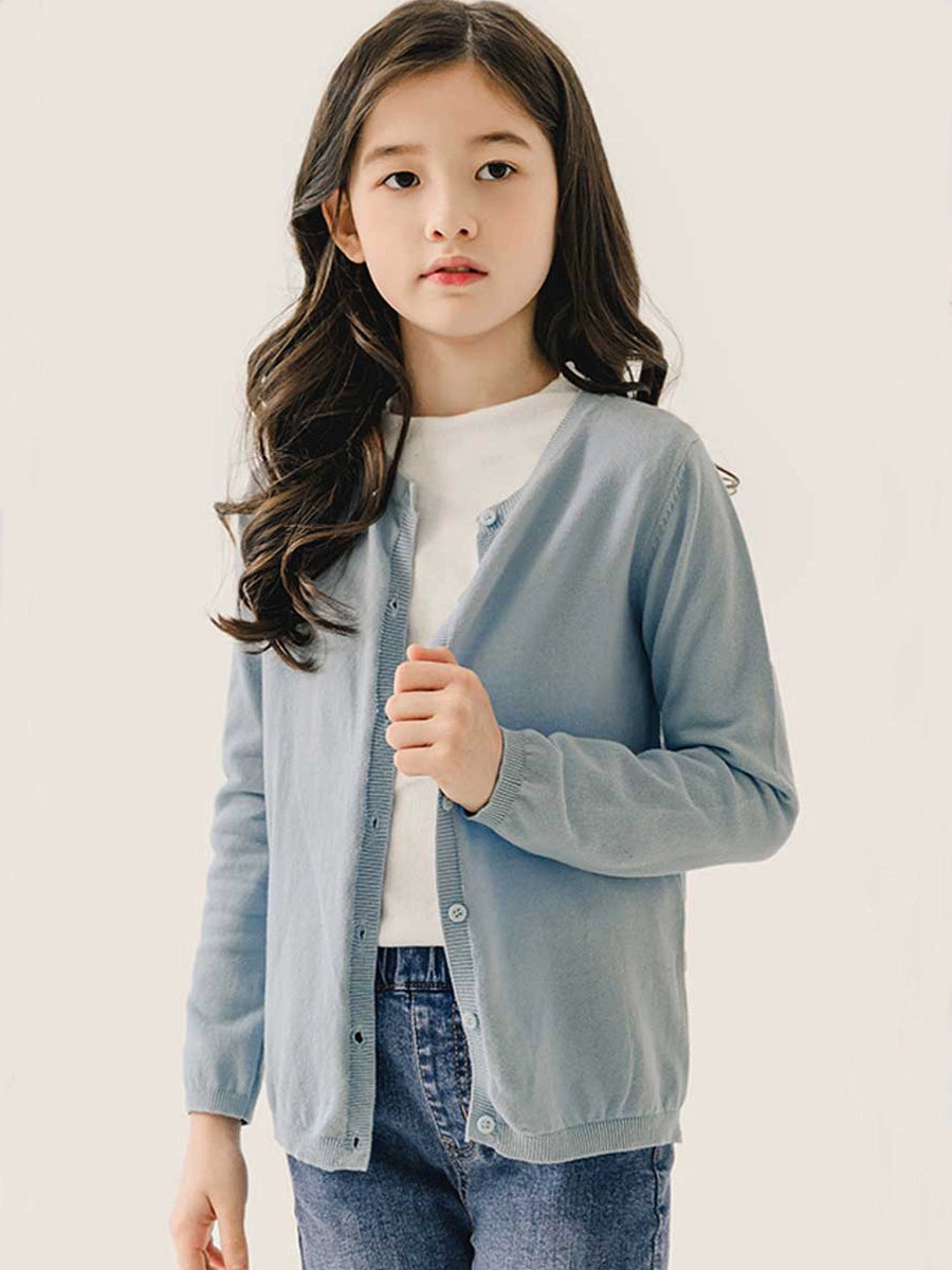 Thin Spring and Autumn All-Match Children's Girl Knitted Sweater