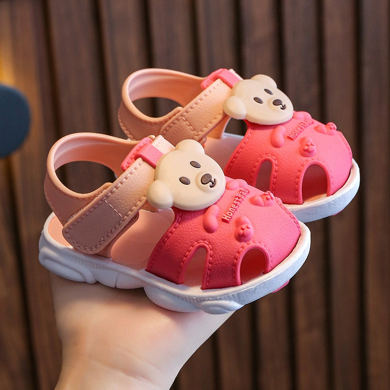 Children's Sandals Summer Boys' Open Toe Toddler Shoes Soft Bottom Non Slip Plastic Baby Girl Baby 1-3 Years Old