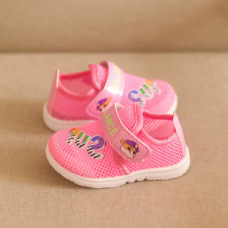 0-1-3 Years Old Breathable Girls Soft Bottom Non-Slip Mesh Shoes