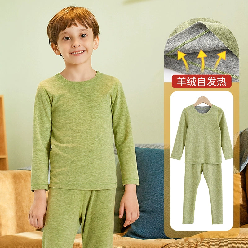 Children's Cashmere Thickened Winter Long Johns Underwear Set