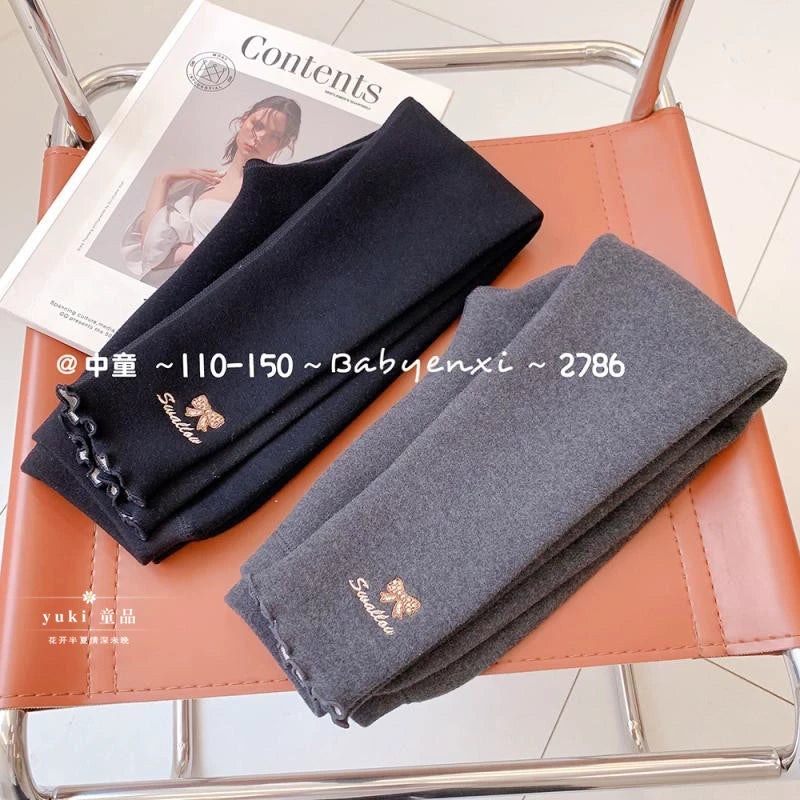 Enxi Baby Medium and Large Cashmere Bone-Free Stitching One-Piece Trousers