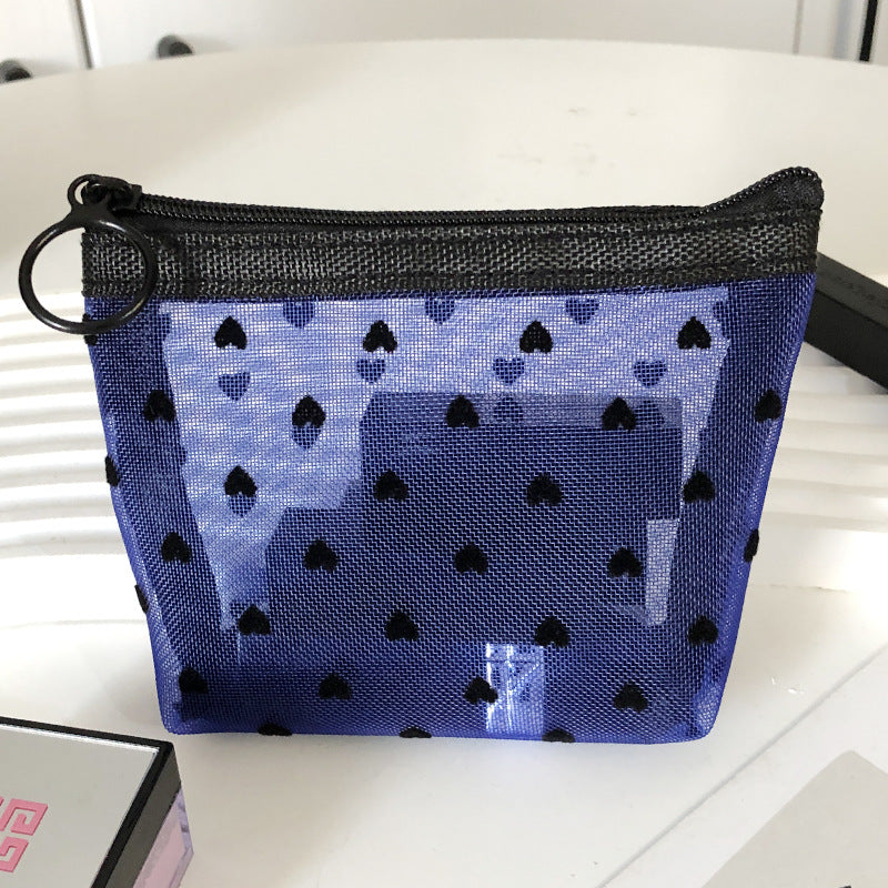 Makeup Bag Outdoor Personalized Transparent Nylon Mesh Cosmetic Bags Pouch Travel Organizer Zipper Beach Makeup Women's Purse