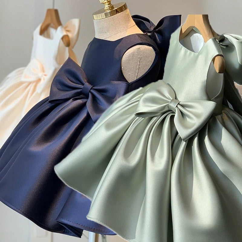 Children's Long Sleeve Gown Zhuazhou Satin Fashionable Princess Dress